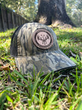 BottomLand/Black MO Leather Patch Hat