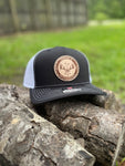 Black/White MO Original Leather Patch Hat