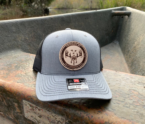 HeatherGrey/Black MO Original Leather Patch Hat